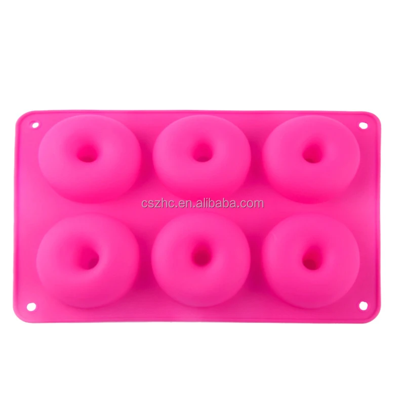 Customized Food Grade 6 Cavity Silicone Donut Pans for Doughnut Baking