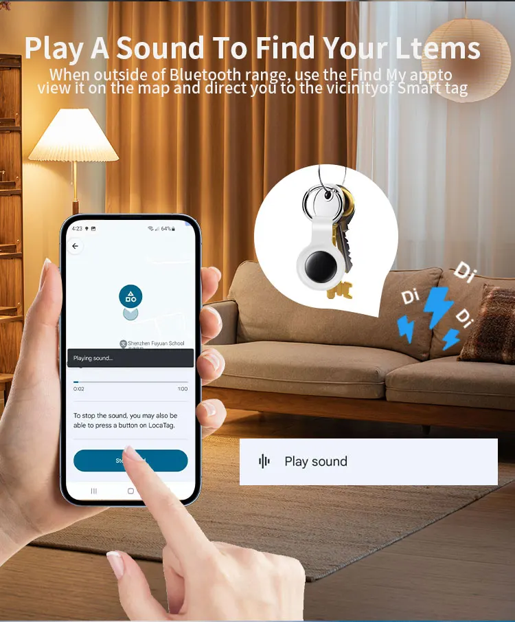 RSH OEM Android Tag Google Find My Device Find Hub Custom Logo Smart GPS Tracker & Locator Key Finder for Luggage Pets Wallets supplier