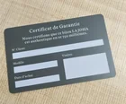 Card Customize Matte Black International Warranty Card With Gold/Silver Stamping