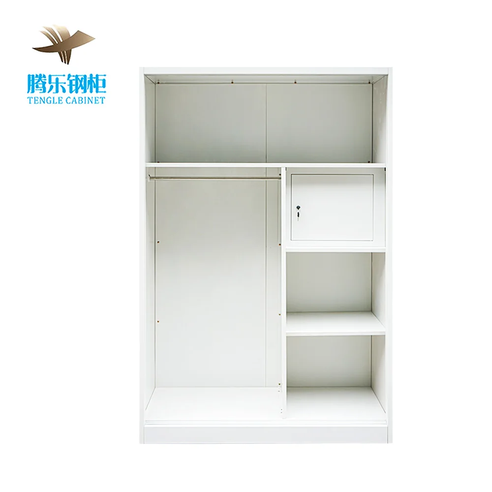 Modern Detachable Bedroom Wardrobe New Design Metal Printed Closet Cabinets Almirah Clothes Storage with Modern Style