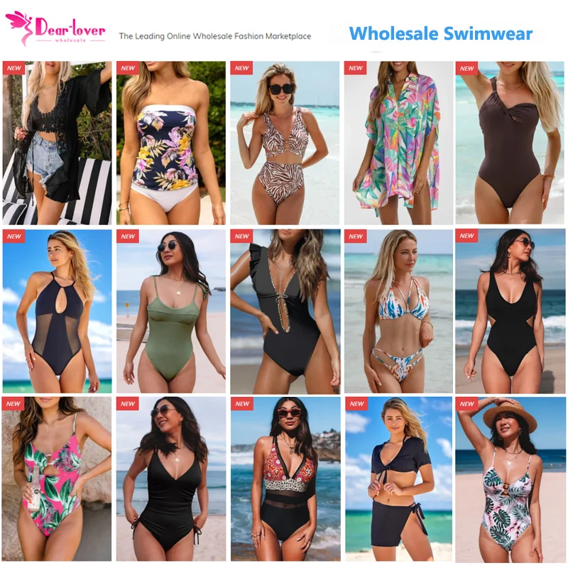 Dear-Lover Custom Logo High Quality Wholesale Blank Apparel Summer One Piece Swimsuits For Women 2023