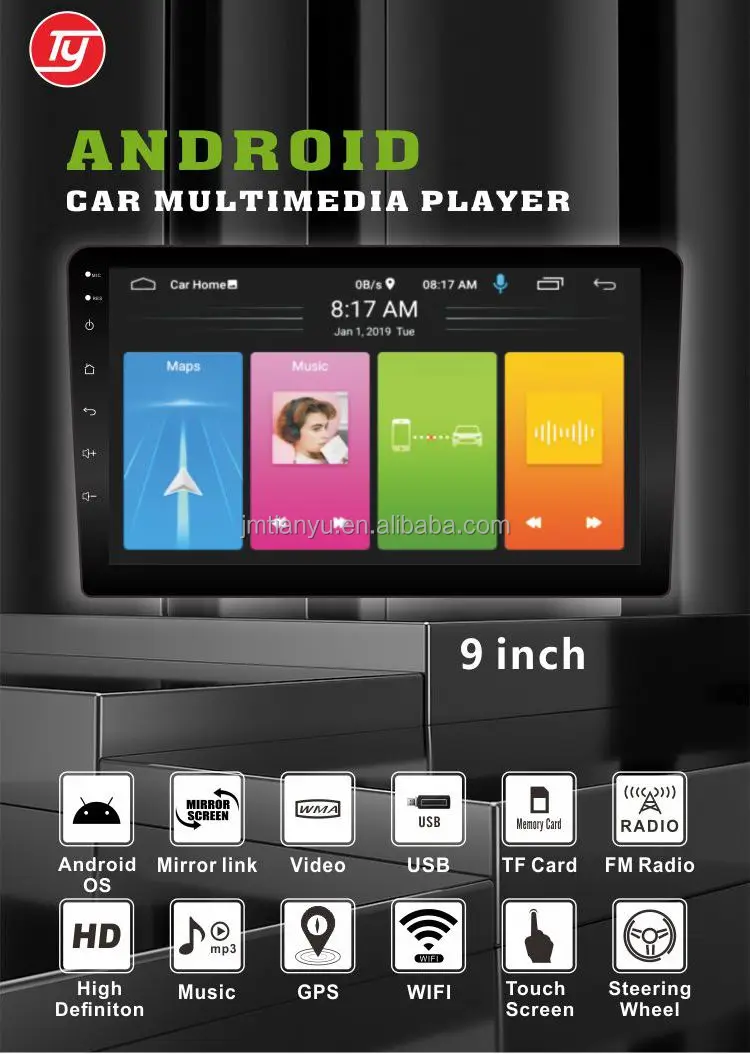 Wireless Carplay Android Auto 9 Inch Touch Screen Car Radio Car Android