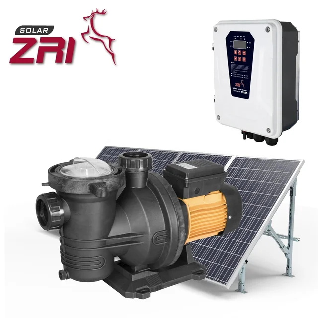 Zri Solar Powered Dc 12v Dc Solar Powered Submersible Water Pump For Irrigation 1.5hp Water Pump With Dc Mppt Controller