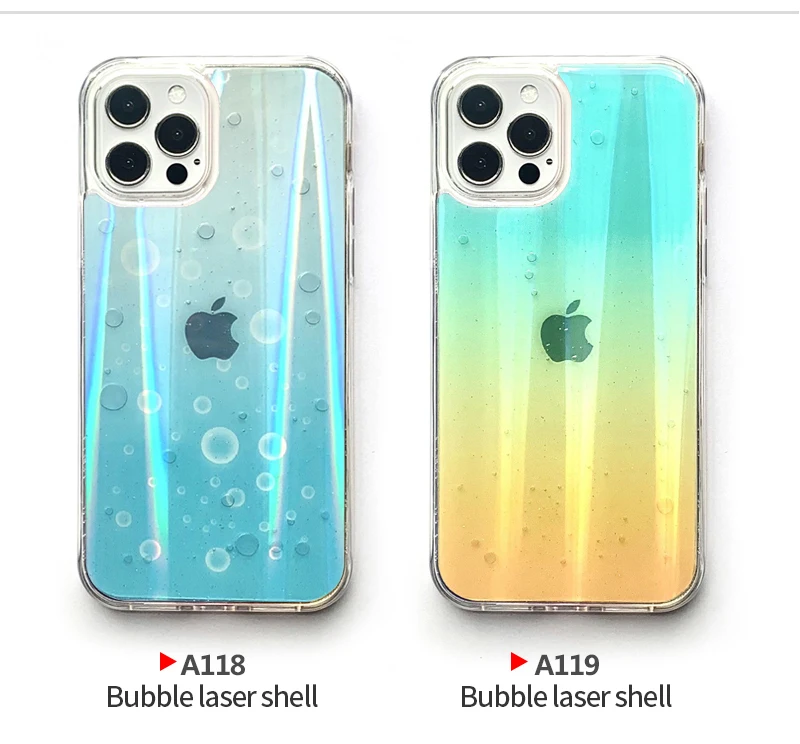 Luxury Fashion Laser Bubble Epoxy Soft Liquid Silicone Rubber Ultra Thin Transparent Ca Phone Case For Iphone8Plus For Iphone 13