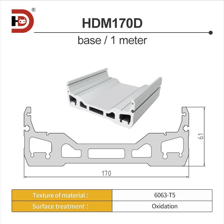 170 Slide Table Aluminum Profile Linear Module Linear Slide Table Motion Platform Slider Mechanical Arm Aluminum Base manufacture