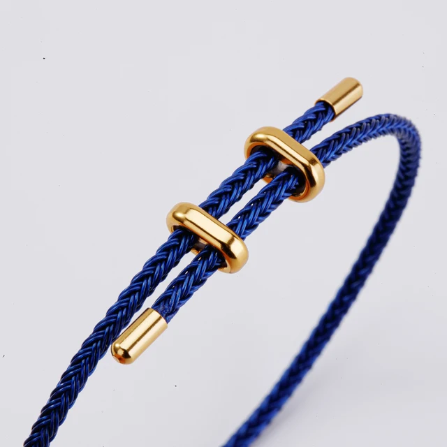 Hot Male/Female Adjustable Clasp Multi-color Lucky Wire Rope Stainless Steel Bracelet