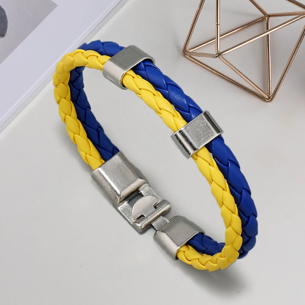 Hot Sale Braided Rope Leather Bracelets Wholesale Metal Multi Layer Wrap Leather Bracelet