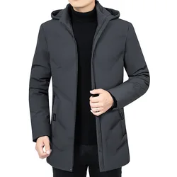 OEM Turn Down Collar Fashion Casual Jacket Men Winter Coat Formal Long Outwear Overcoat High Grade Quality Custom Plaid for Men