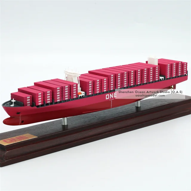 ONE Customized  35cm Shipping Container Handmade Plastic Crafts Logistics Container Shipping Model For Business Gifts