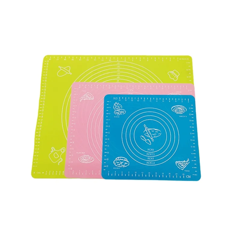 Factory direct sales of a variety of multi-color silicone kneading mat baking scale and dough cake mat rolling mat non-slip