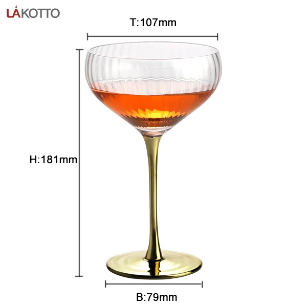 LA KOTTO Hot Sale Custom Stemless Party Modern 350ml Goblet Wine Glass 400ml goblet glass