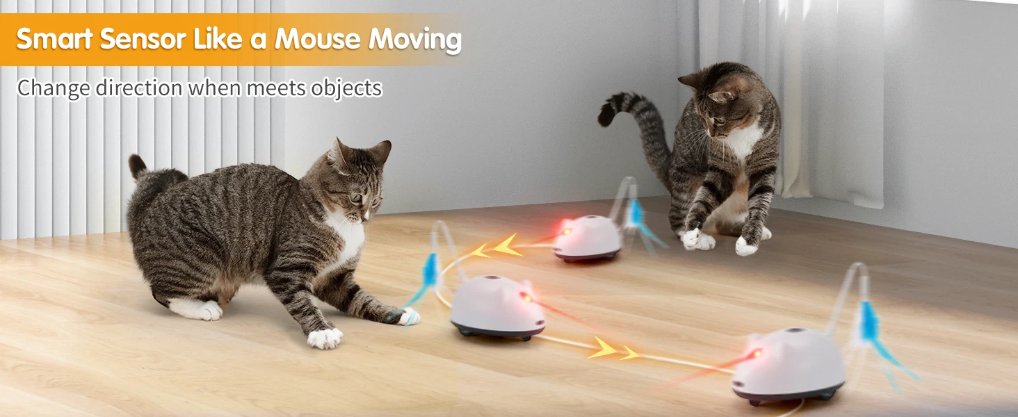 Cat Laser Toy Interactive Smart Automatic Electronic Cat Mouse Toys