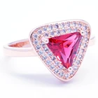 Ruby Different Type Stone Ring Silver Synthetic Ruby Stone Rings Triangle Gold Ring Designs With Ruby