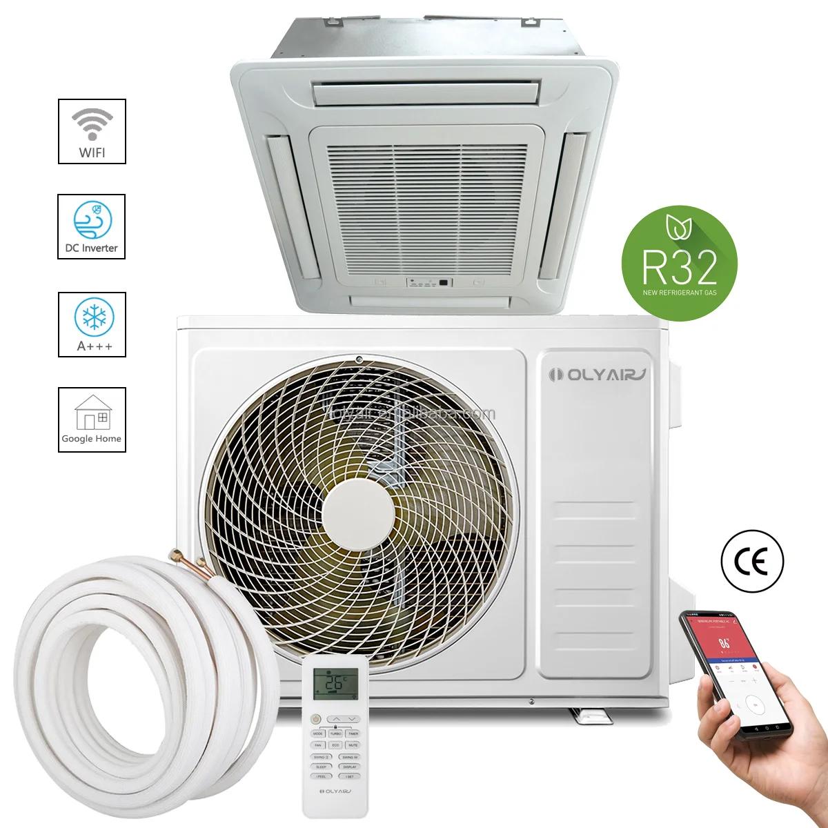 Olyair Central Air Conditioner, Ceiling, 8-Way, 360, Inverter - detail 4