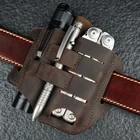 Tool Holster EDC Genuine Leather Multitools Sheath Tool Knife Belt Flashlight Clip Holster Pouch Case