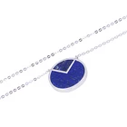 Turquoise Necklace Factory Fashion Custom Fashion Jewelry 925 Silver Turquoise Lapis Circular Women Necklace Jewelry