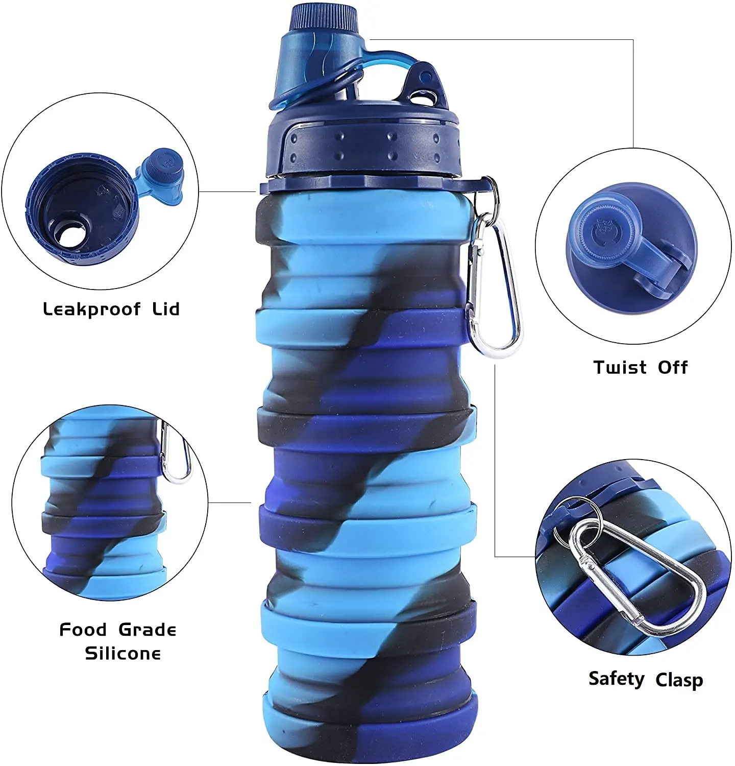 kids water bottle water bottle 350 ml collapsible water bottle sport