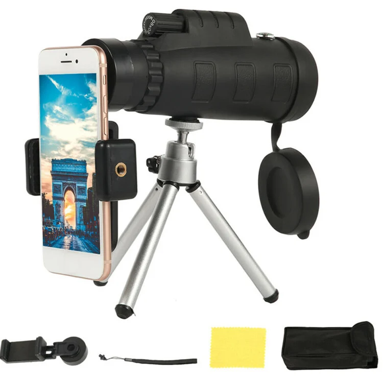 Ship from US Tripod Clip for Universal Phone Bomden 50X60 Zoom Optical HD Lens Monocular Telescope 