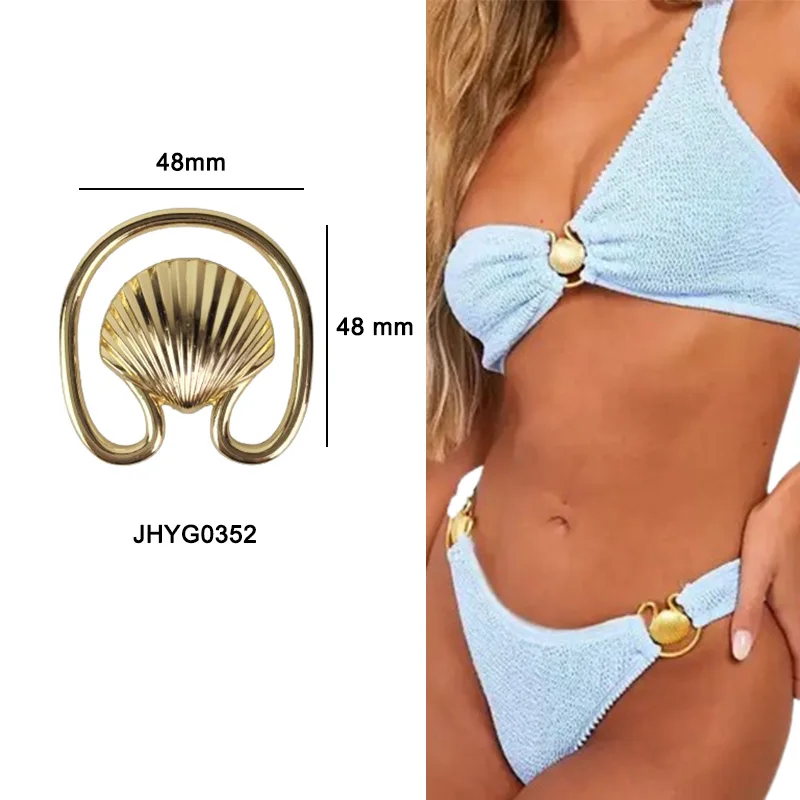 Luxury Gold Metal Bikini Beachwear Strap Connector Buckle Accessories