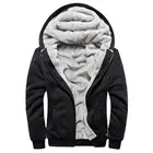 Hoodies Winter Add Fleece Thickened Jacket Hoodies Loose Warm Men's Sweatshirts Zipper-up Hoodies