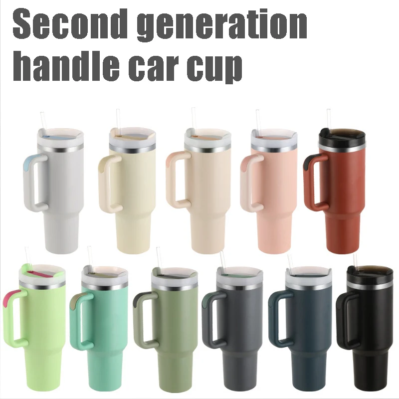 40 Oz Vacuum Insulated Tumbler Stainless Steel Iced Tea or Coffee with Lid and Straw