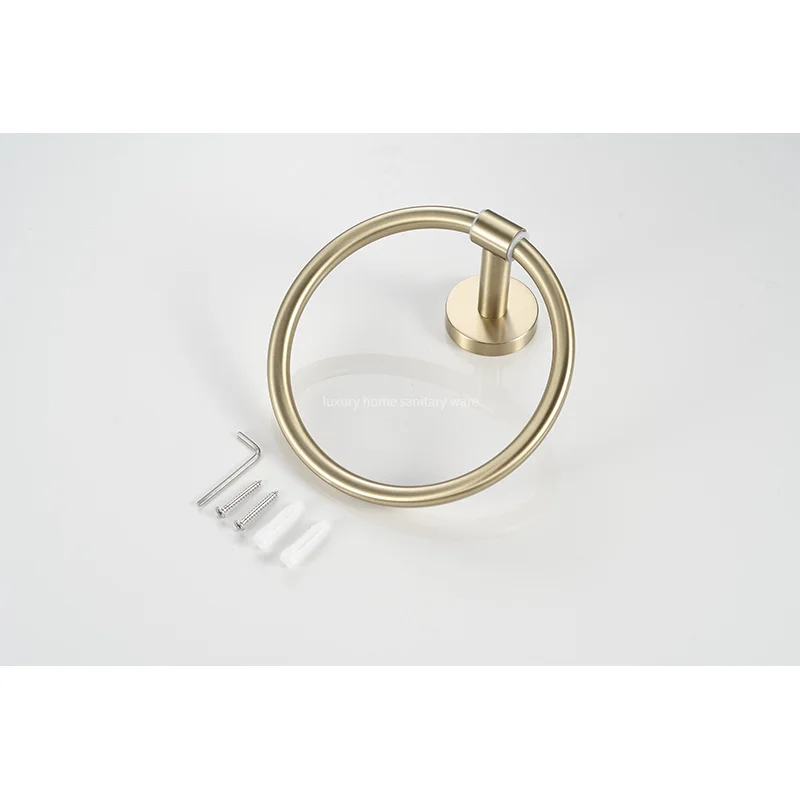 product hot selling latest minimalist design fashion bathroom accessories bathroom gold towel ring-12