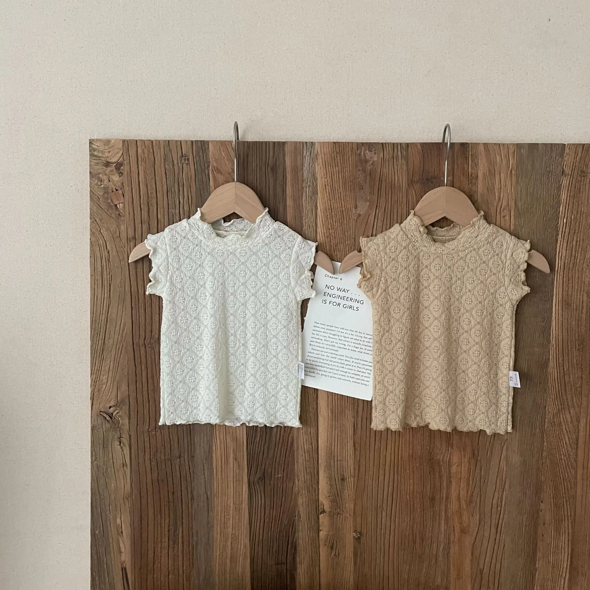 Summer Baby Girls Lace Sleeveless Vest T-shirt