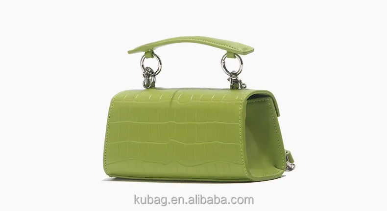 alligator embossed handbag