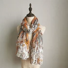 Cotton Scarf Hot Selling Women's Elegant Bandana Cotton Hemp Handkerchief Small Square Print Silk Scarf
