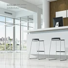 Chair For Cafe Restaurant 2021 New Design PP Seat Chrome Legs High Bar Chair For Cafe Restaurant