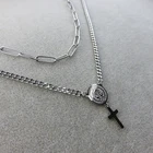 Beads Crucifix Popular MultiFaceted Crystal Beads Necklace Crucifix Cross Sentia Mvniamvr Crystal Rosary Papal Necklace