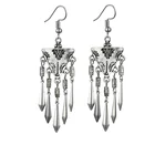 Earrings Cross-border Hot-selling Retro Ethnic Earrings Triangle Fringe Personality Alloy Earrings Wholesale