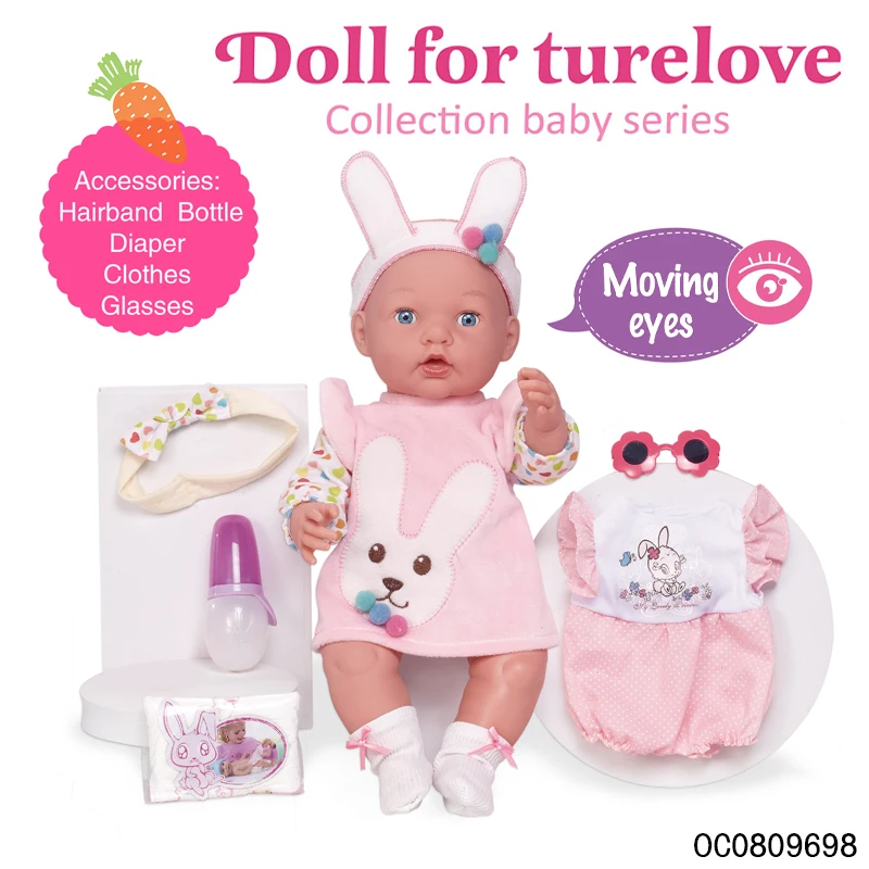 16 inch baby drink and pee reborn baby dolls with moving eyes