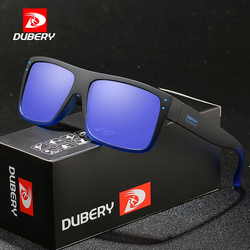 DUBERY Men Polarized Sunglasses Outdoor Sport Driving Fishing Square Glasses Hot 