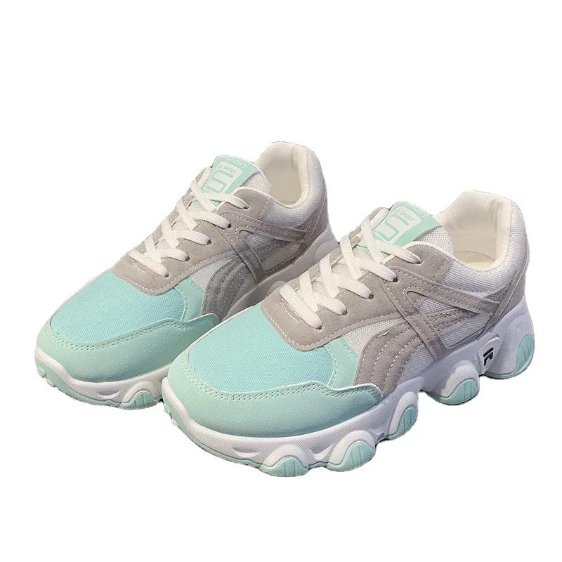 2020 age season female students leisure sports shoes platform running shoes plus-size 41 heavy 42 and 43 yards for women's shoes