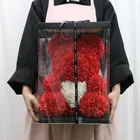 Rose Heart High Quality Valentine's Day Rose Bear Teddy Bear Rose For Valentine Rose Bear With Heart