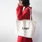 Recycled Shopping Bag Cotton Tote Shopping Bag Custom Logo Design Recycled Cotton Canvas Grocery Tote Shopping Bag