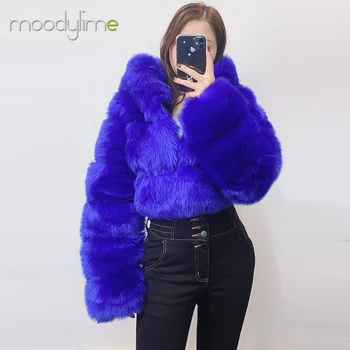 Moodylime Factory Price Womens Parka Fur Hood Coats and Jackets Plus Size Fur Winter Coat for Ladies