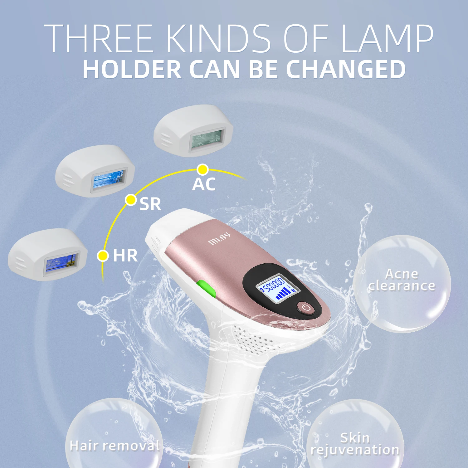 MLAY T3 Handheld IPL Hair removal device Portable home use professional triple functions hair removal machine