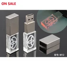 Customized Usb Flash Luxury Gifts Customized Laser Logo LED Light Crystal USB 3.0 Flash Drive