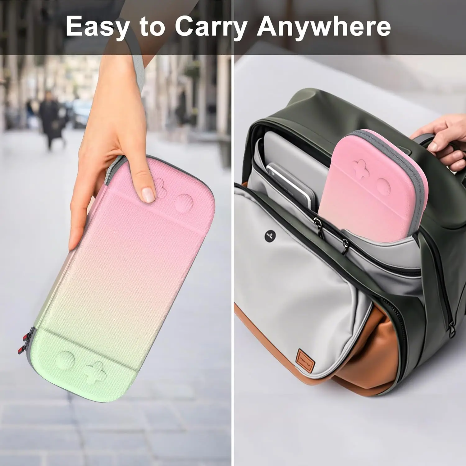 product slim carrying case for nintendo switch 2 2025 travel hard shell case with 12 game card slots protective bag games accessories-4