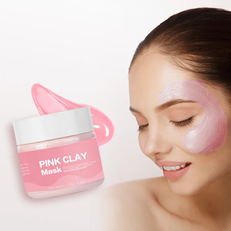 wholesale oem bubble pink clay mask dead sea mud