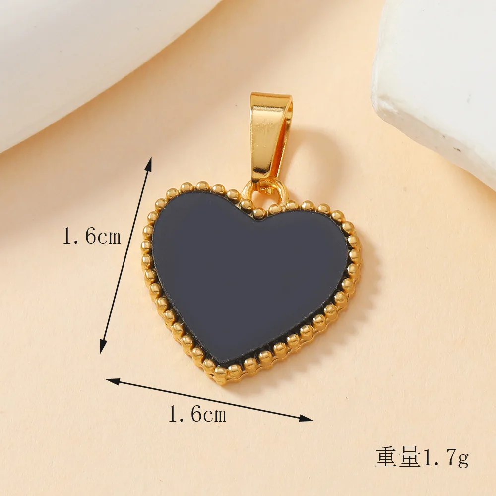 Classic Refined Elegant Women Drop Oil LOVE Love Pendant Necklace Handmade DIY Jewelry Accessories 6