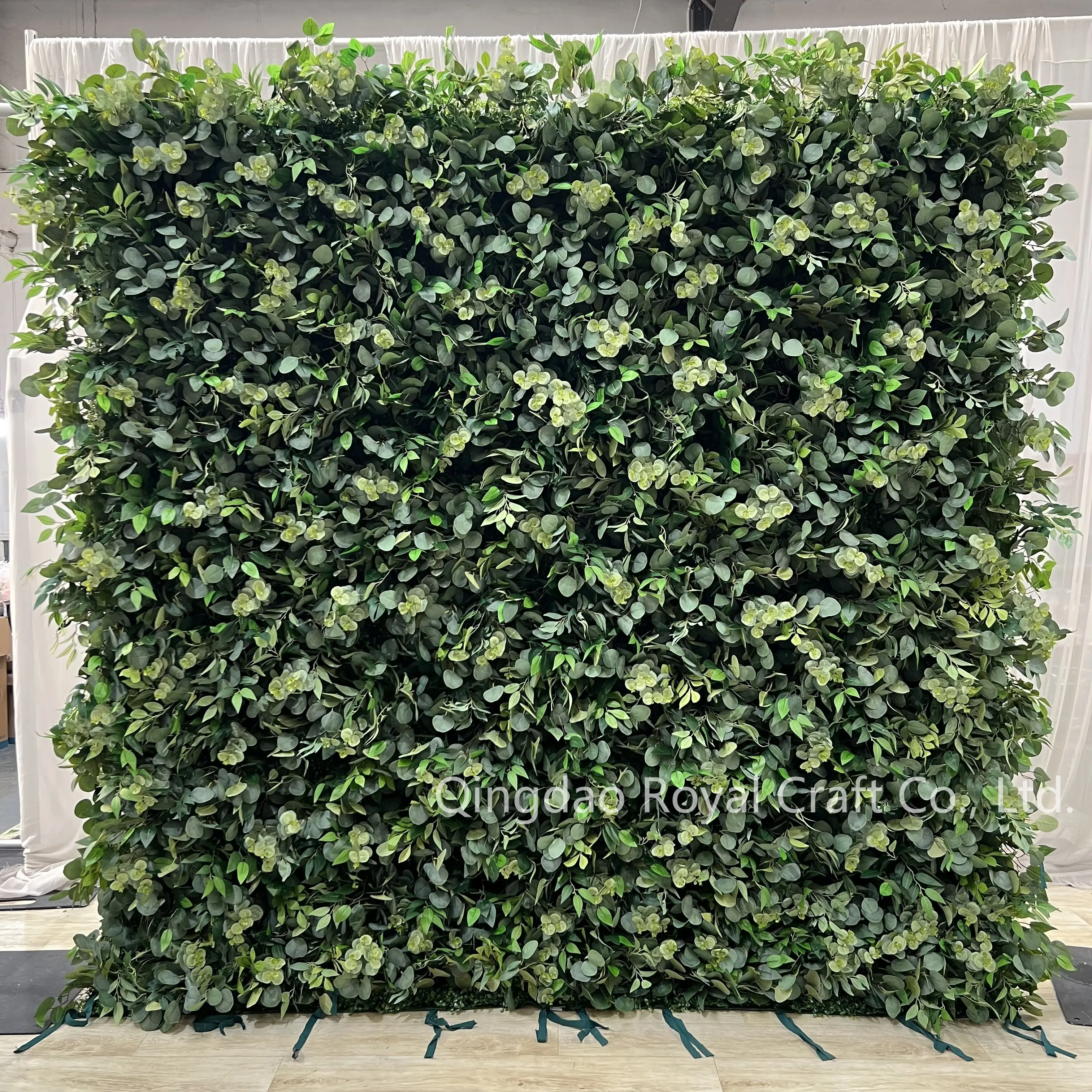 Custom Wedding Decor Flower Wall Artificial White Rose Floral Panel