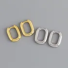 Factory Wholesale Square Hoops Earrings 925 Sterling Silver Earring Findings Simple Easy Earrings For Woman