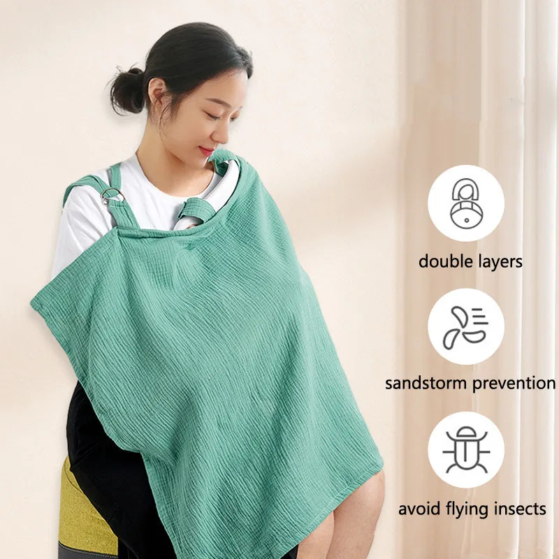 Muslin Nursing Cover for Baby Breastfeeding Soft Breathable Cotton Breastfeeding Cover Mother Nursing Apron