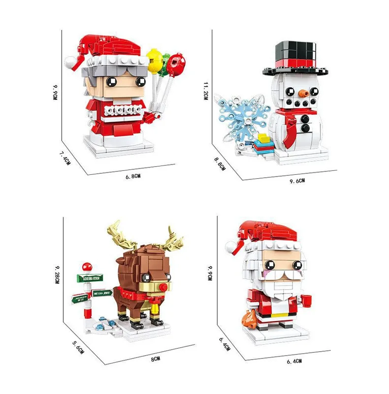 product cayi hot selling mini christmas square figure model building block sets santa claus elf building toy christmas toys gift for kid-63