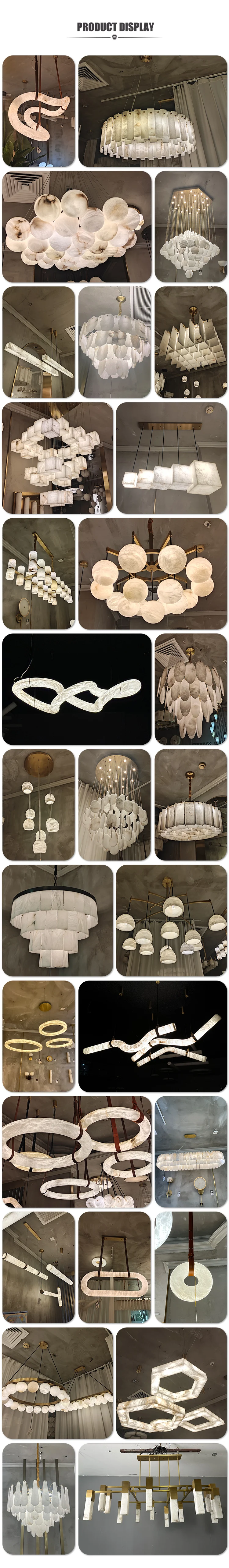 Factory Direct Customized Alabaster Pendant Light with Warm White 3500K LED and AC 85-265V Input Voltage for Living Room