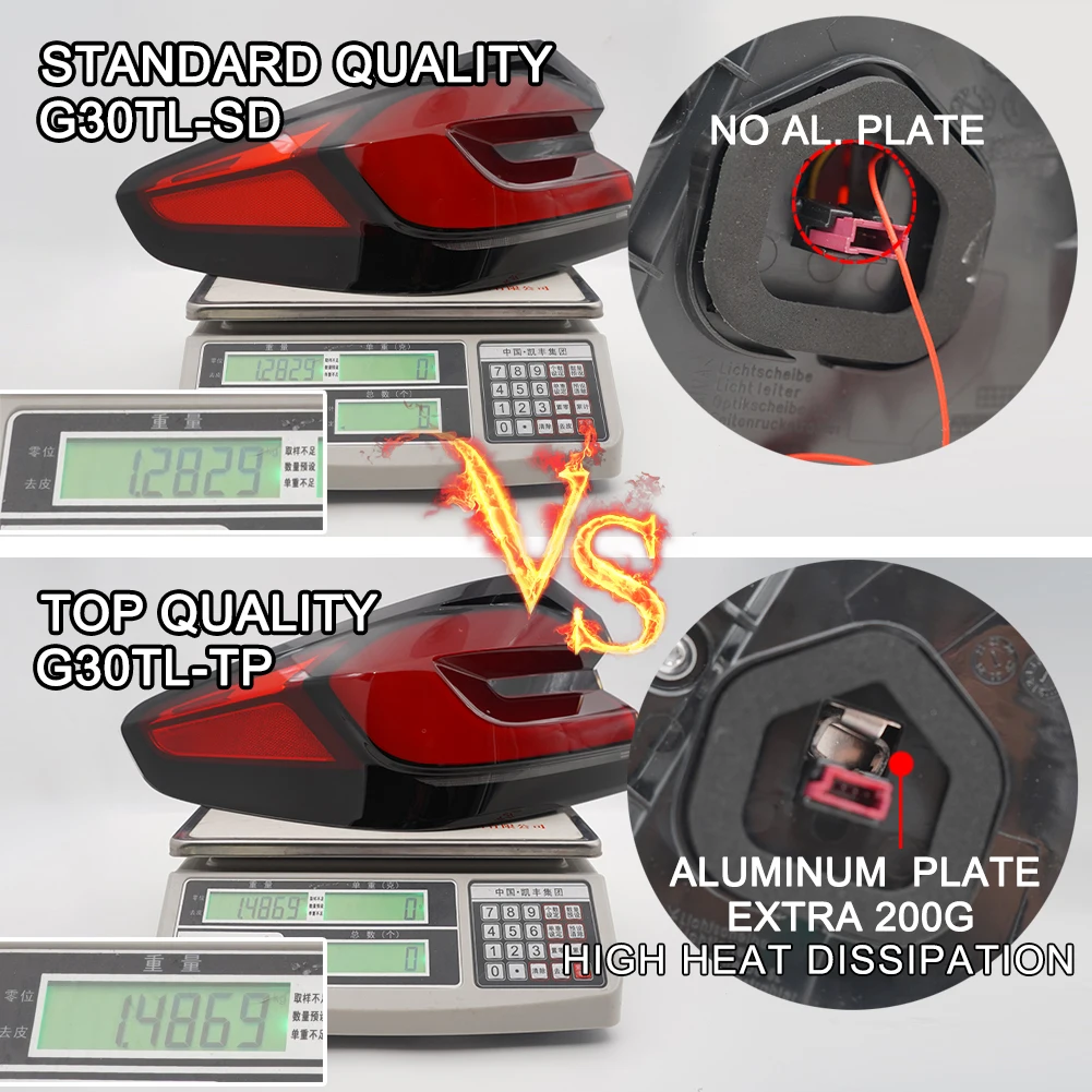 product f10 to g30 style car tail light with middle lamp for bmw f10 tail light with bar f18 m5 tail lamp 2011 f10 light plug and play-8