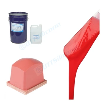 Red Color Silicone for Printing Pads Making Liquid RTV-2 Silicone Rubber